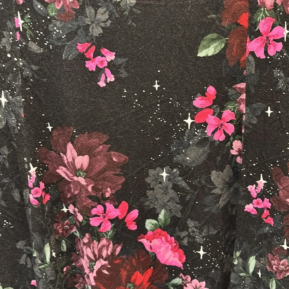 Torrid Black and Pink Floral Lace Dress - Picture 6 of 7